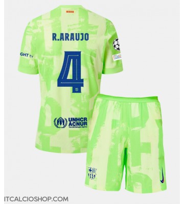 Barcelona Ronald Araujo #4 Terza Maglia Bambino 2024-25 Manica Corta (+ Pantaloni corti)